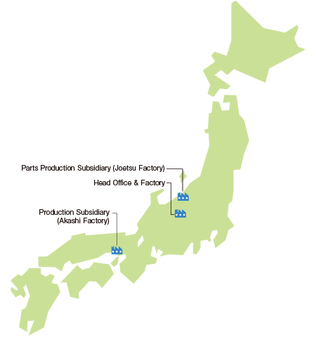 NISSEI Japan factory locations