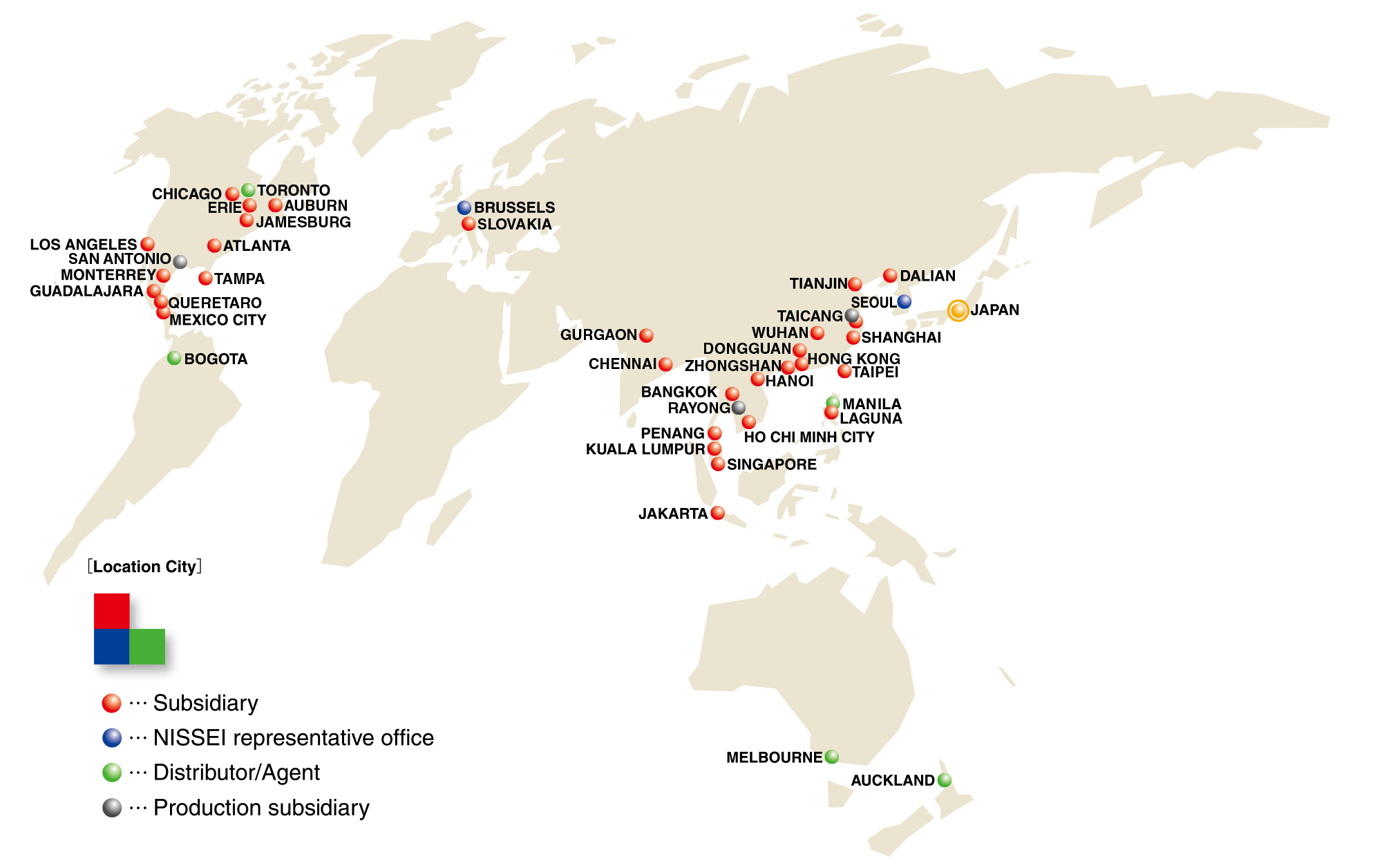 NISSEI overseas locations